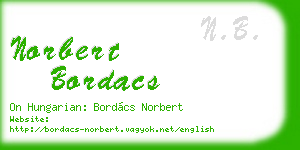 norbert bordacs business card